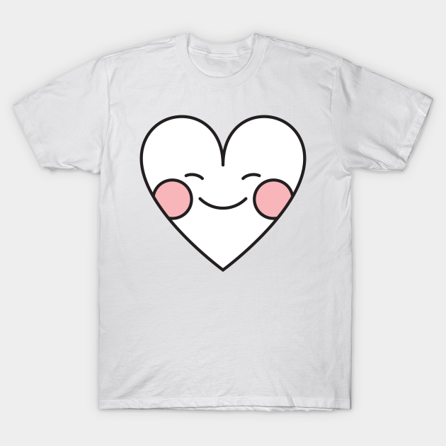 Blushing Heart Heart TShirt TeePublic